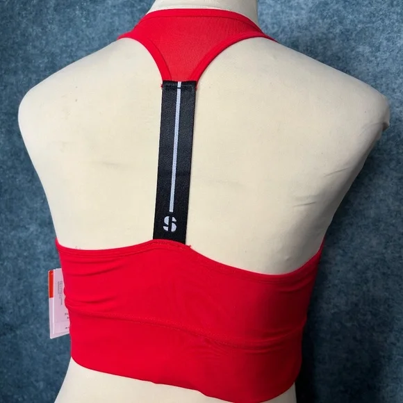 NWT: Sports Illustrated Red Strappy Racerback Sports Bra - Picture 2 of 7